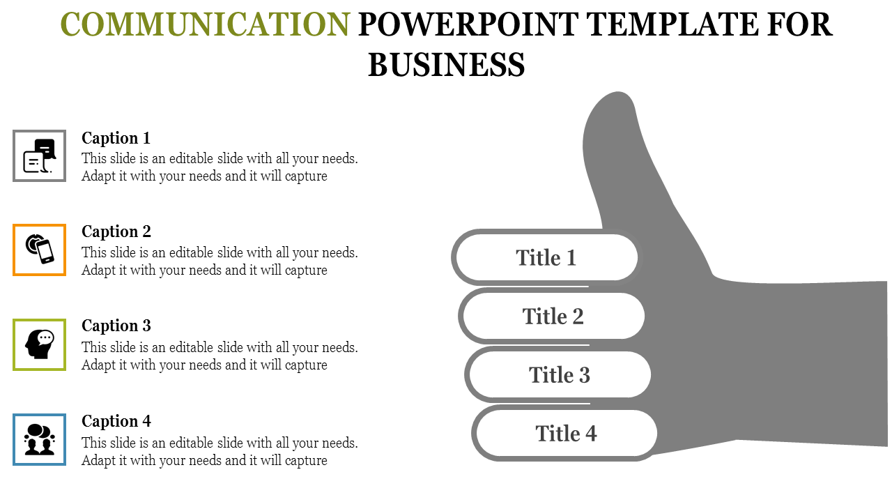 Free - Communication PowerPoint Template - Four levels